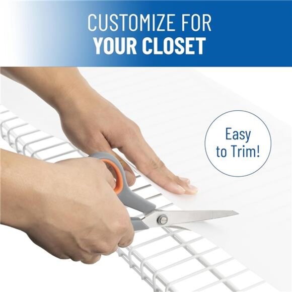 Wire Shelf Liner - 12" x 48" Flat Packed - Set of 4 - Clear - Wire Shelf Liners - Picture 6 of 7